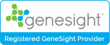A banner confirming registration as a GeneSight provider